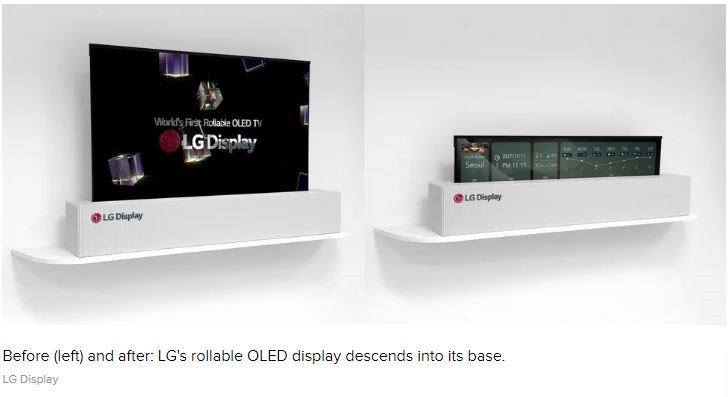 Asta e televizorul viitorului: LG OLED 4K de 65 de inci, care se impatureste