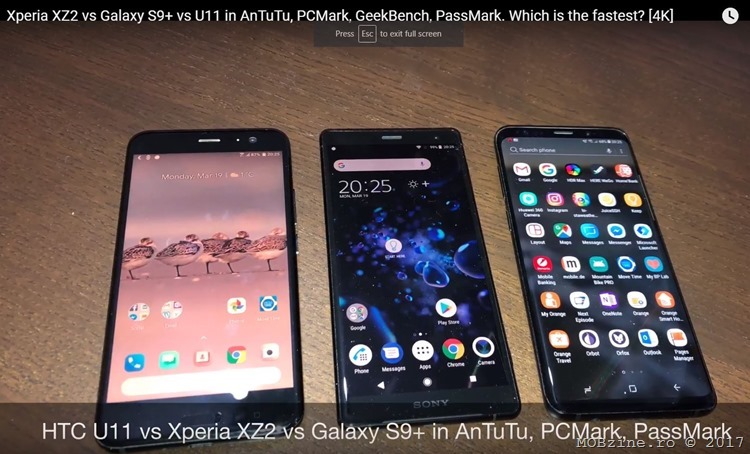 Galaxy S9+ vs Xperia XZ2 vs U11: care e mai rapid. Sau batalia Snapdragon 845 vs Exynos 9810 Octa