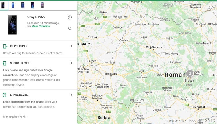 Google ofera in Find my Device posibilitatea identificarii IMEI-ului aparatului