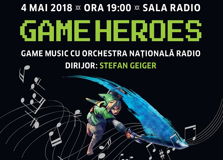 Game Heroes sau muzica din jocuri interpretata de Orchestra Nationala Radio