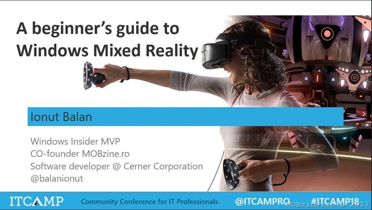 Vineri vorbesc despre Mixed Reality la conferinta IT Camp 2018