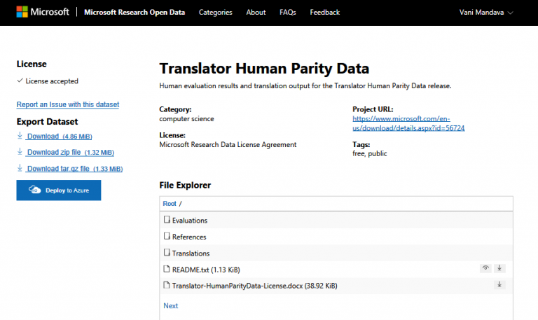 Microsoft Research Open Data – un repository de date publice accesibil oricui, prin cloud