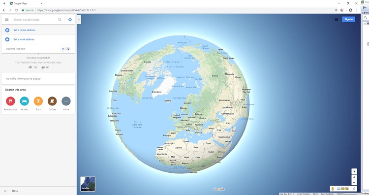 Google Maps prezinta acum Pamantul sub forma unui glob
