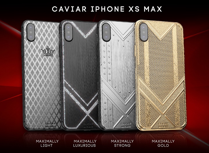 iPhone XS Max imbracat in aur, diamante, titanium sau carbon, made by Caviar