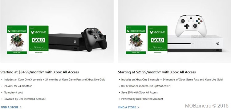 Microsoft lanseaza Xbox All Access, un serviciu pe baza de abonament ce ofera consola Xbox One si Game Pass plus Xbox Live Gold