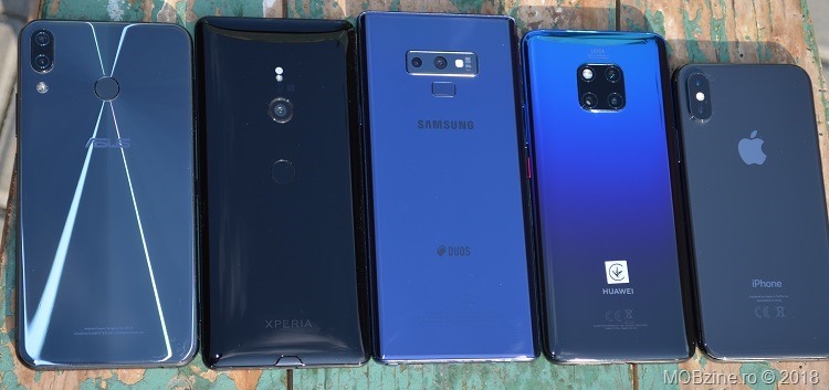 Asus Zenfone 5z vs Sony Xperia XZ3 vs Samsung Galaxy Note9 vs Huawei Mate 20 Pro vs iPhone Xs