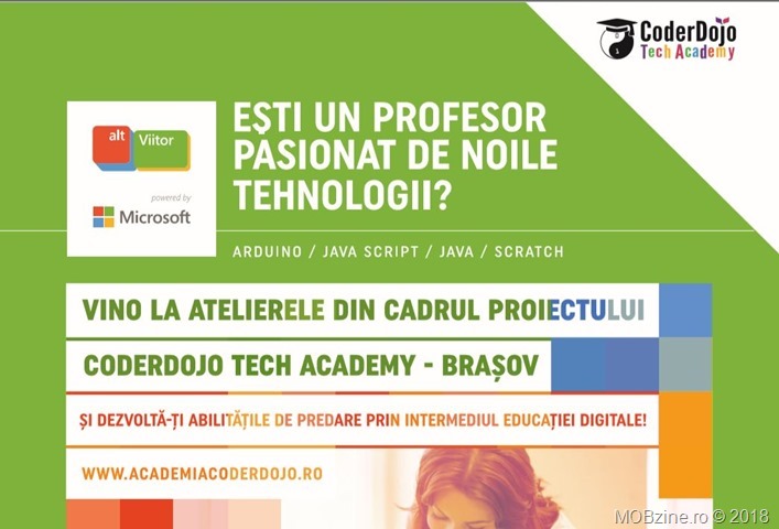 CoderDojo Tech Academy porneste si la Brasov din 27 octombrie