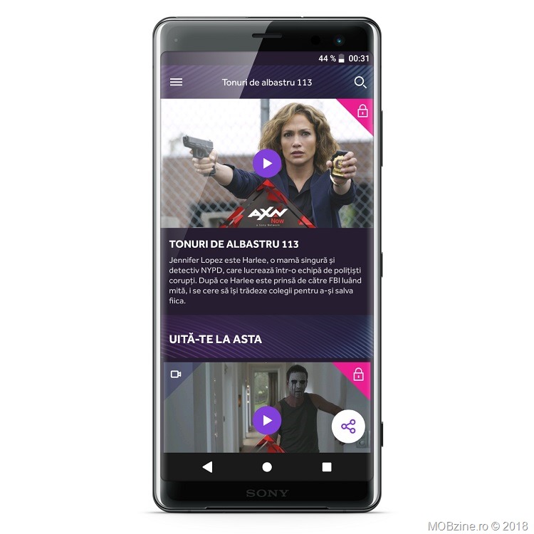 Sony Networks vine pe Xperia XZ3