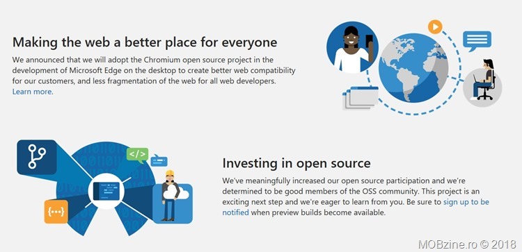 Microsoft lanseaza un program de tip Windows 10 Insider pentru viitorul browser Edge construit pe Chrome