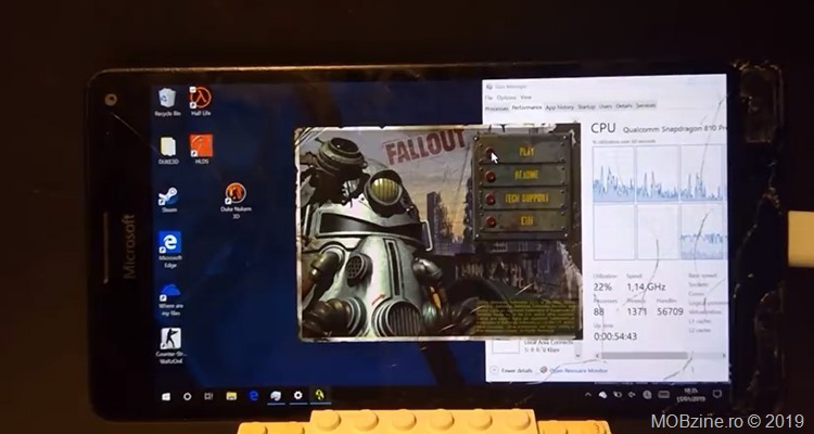 Video: jocul Fallout de PC functionand pe Lumia 950XL cu Windows 10 on ARM