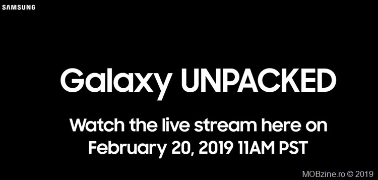 Unde se poate urmari live evenimentul de lansare a Samsung Galaxy S10 (Galaxy UNPACKED)