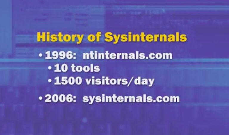 Sysinternals Video Library 2006: materialele educationale despre instrumentele de debugging pentru Windows