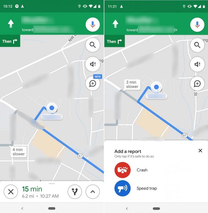 Google Maps primeste optiuni de raportare/alertare pentru accidente si radare