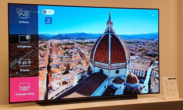 AI Picture optimizează în timp real imaginile afișate pe ecranul lui LG OLED65C9PLA.