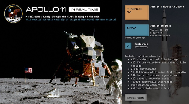 Rememorati in timp real misiunea Apollo 11 care a dus primul om pe Luna