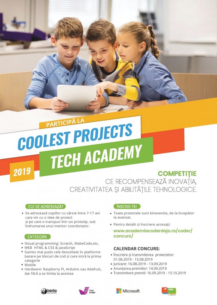 Coolest Projects CoderDojo Tech Academy, un concurs online de programare pentru copii