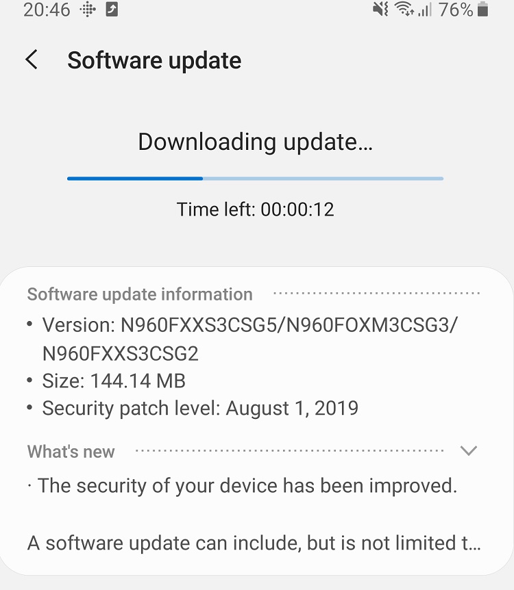 Galaxy Note 8 si Galaxy Note 9 primsc patch-ul de securitate Android de august in Romania