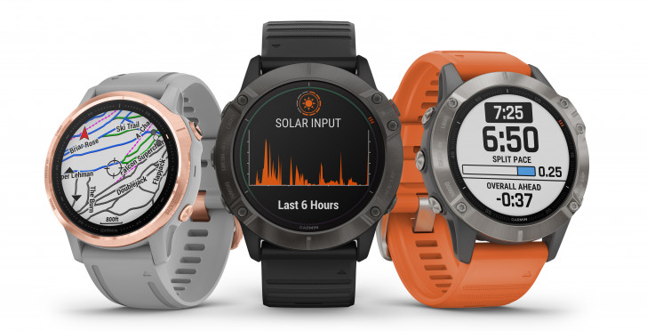 Noua serie Garmin Fenix 6 propune opțiunea de încărcare solară prin display.