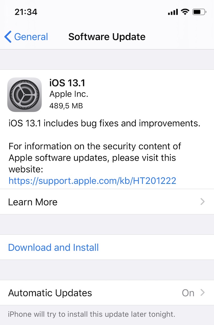 iOS 13.1 disponibil oficial, faceti rapid update-ul!