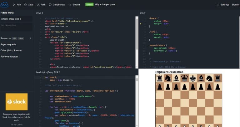 Vă recomand un mic tutorial unde veți putea decoperi bazele necesare pentru crearea unui AI simplu pentru șah.