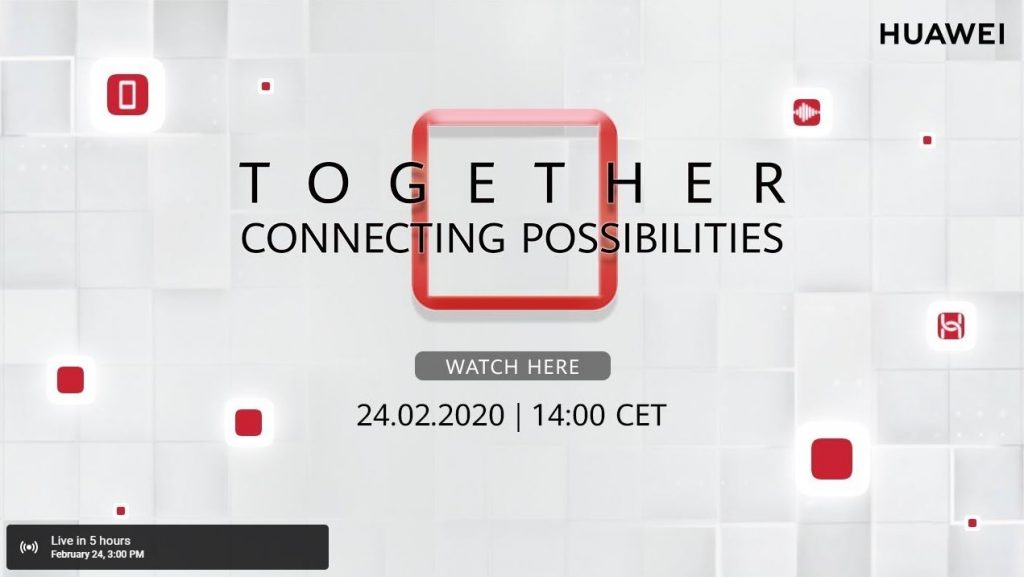 Pe 24 februarie,de la ora 15:00 Huawei va prezenta noua serie de smartphone-uri, inclusiv Mate Xs.