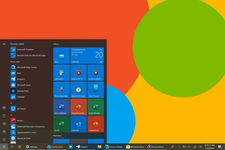 Windows 10 Preview Build 19569 vine cu o colectie noua de icon-uri