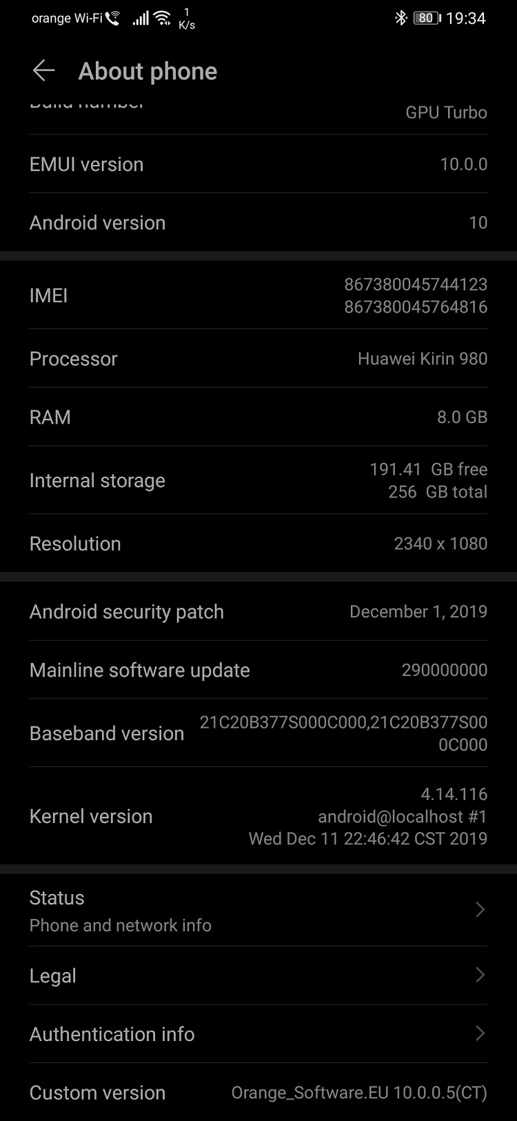În sfârșit am instalat Android 10 pe Huawei P30 Pro, cu firmware Orange folosind un truc vechi.
