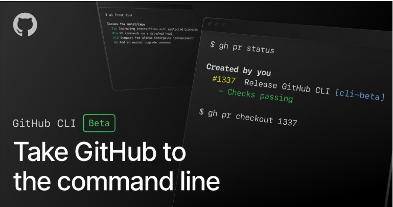 Microsoft oferă GitHub CLI în stadiul beta, pentru interacțiunea GitHub din linie comandă.