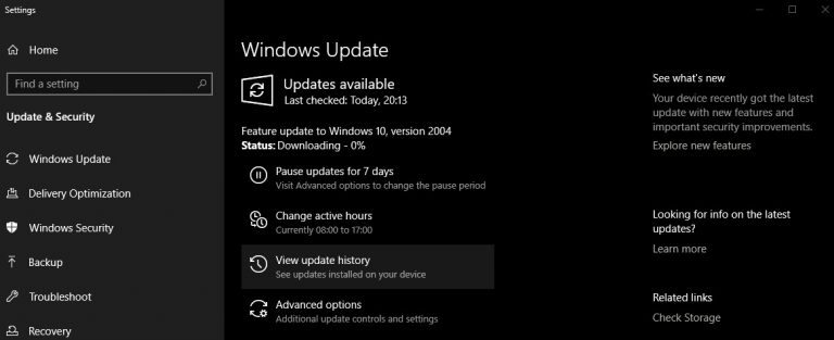 În seara asta Microsoft a lansat pentru publicul larg Windows 10 May 2020 Update (version 2004).