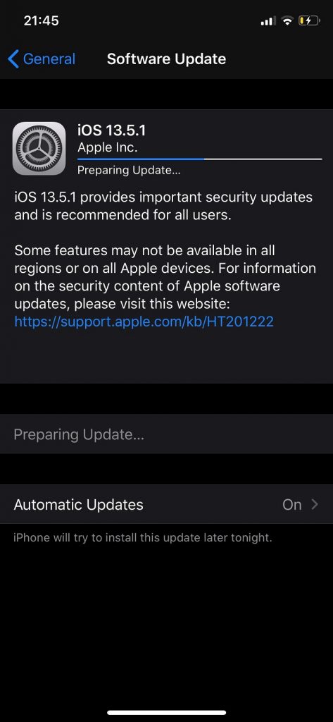 După ce mai mulți utilizatori au raportat probleme după instalarea update-ului de iOS 13.5, Apple vine cu un patch (iOS 13.5.1) care să repare problemele generate de update-ul precedent plus o vulnerabilitate critică. Din păcate e o situație mult prea familiară ...