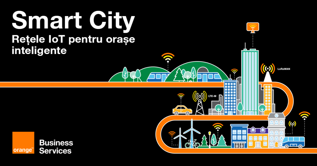 Pentru a susține proiectele Smart City, Orange Business Services acoperă cu LoRaWAN® (Long Range Wide Area Network) orașele Iași și București.