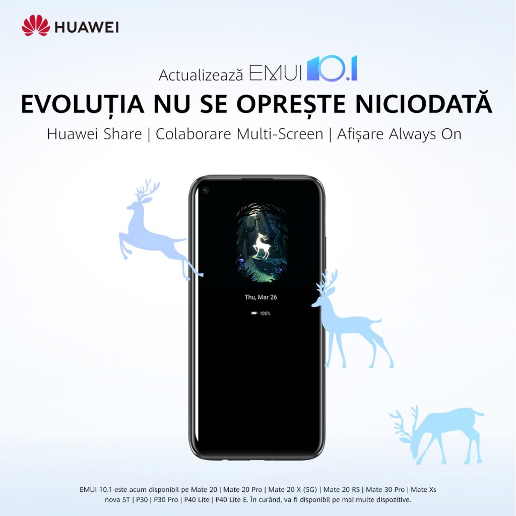 Odată cu lansarea EMUI 10.1, Celia și Huawei MeeTime vor ajunge și pe piața din România.