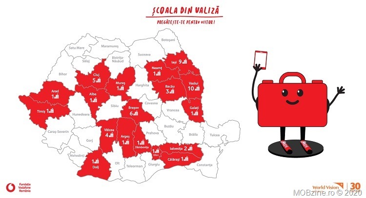 Vodafone a strans 80000 EUR in campania “Împreună nu lăsăm nicun elev în urmă” si dubland suma, a dotat cu 1200 de tablete 40 de scoli din Romania.