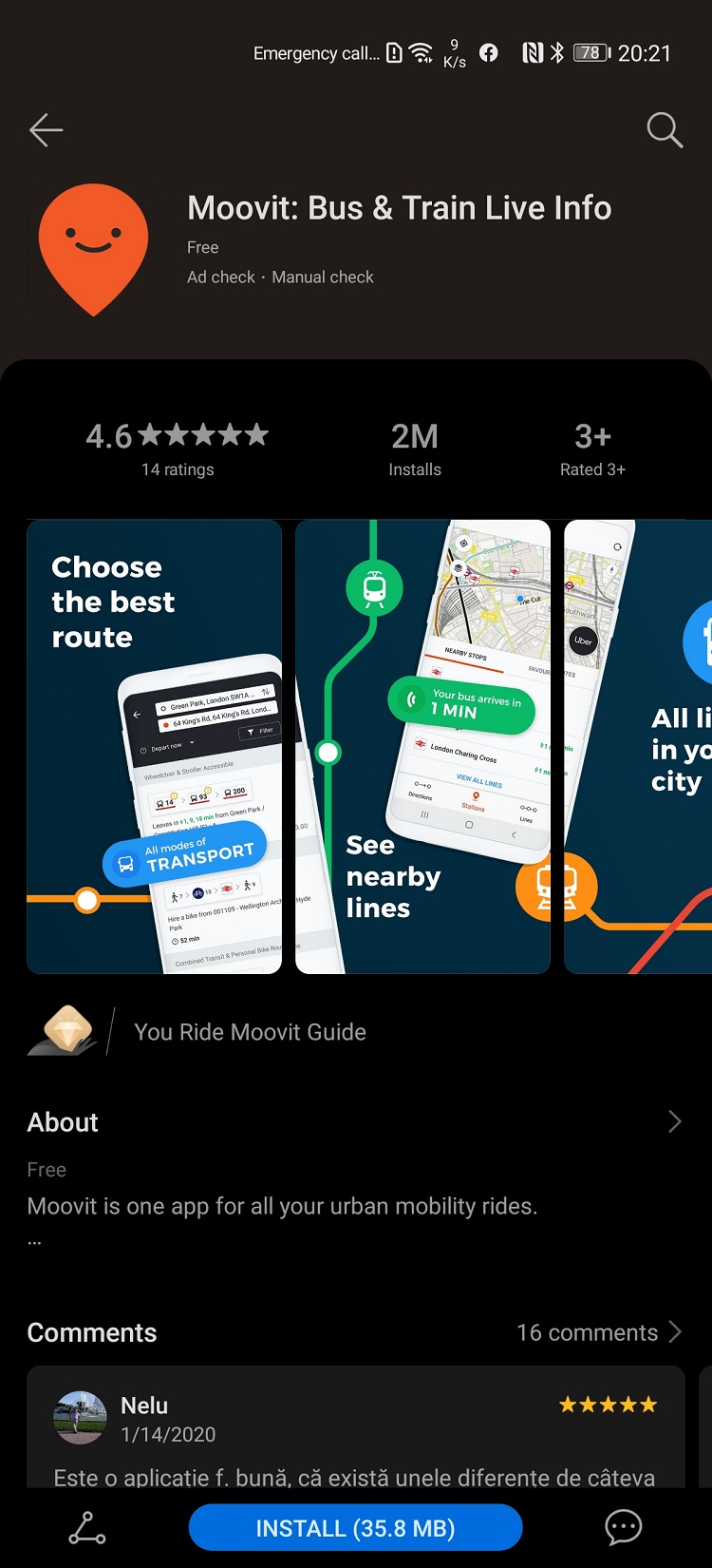 Moovit, alternativa Google Maps pentru mobilitate urbana, este disponibilă pe toate aparatele Huawei via AppGallery.