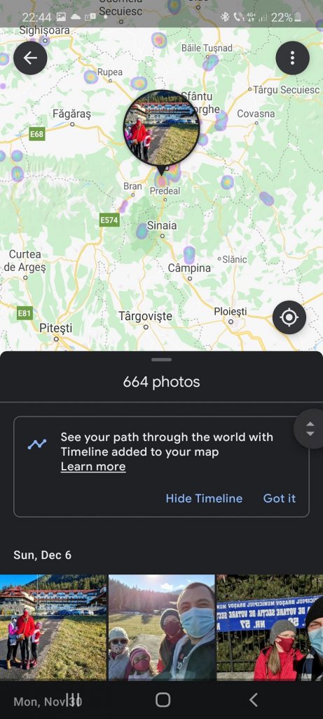 Timeline View din Google Photos este mai ușor de accesat și folosit pentru a parcurge colecția de poze.