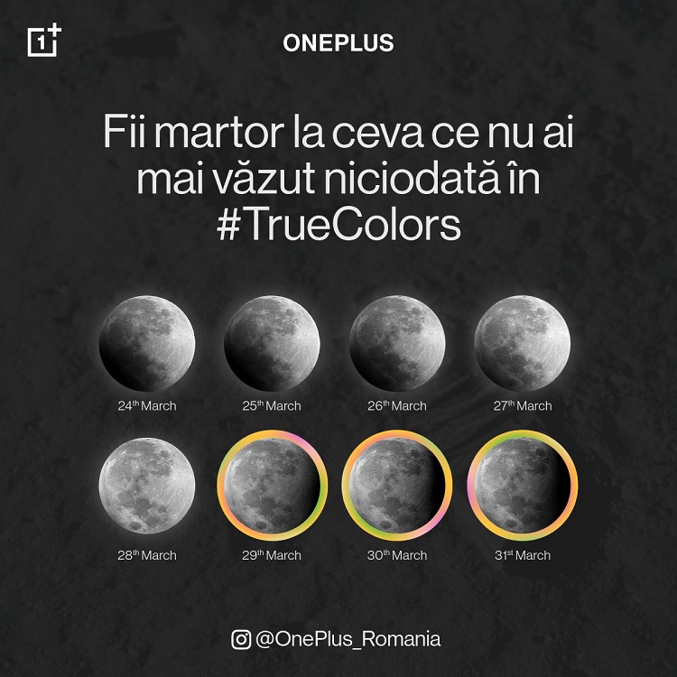 Suntem invitați pe contul de Instagram al OnePlus România să urmărim culorile adevărate ale unui fenomen atmosferic unic.