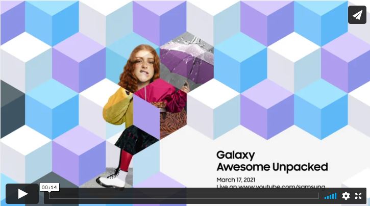 Samsung a anunțat un nou eveniment Unpacked, pe 17 martie, unde probabil că o să vedem noile modele Galaxy A52 și A72.
