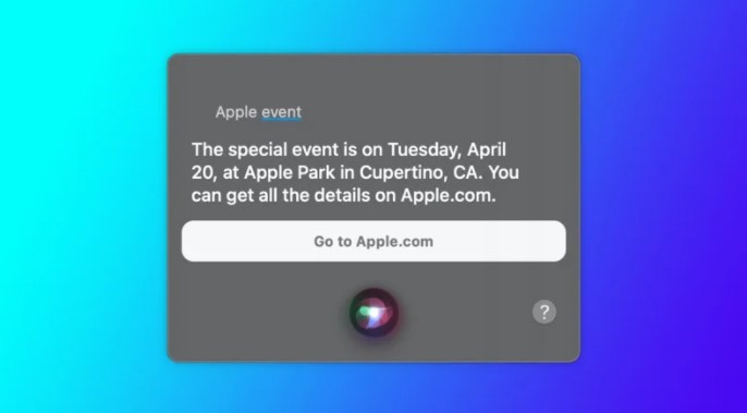 În sfârșit Siri se dovedește util: scapă detalii despre viitoarea lansare Apple de pe 20 aprilie.