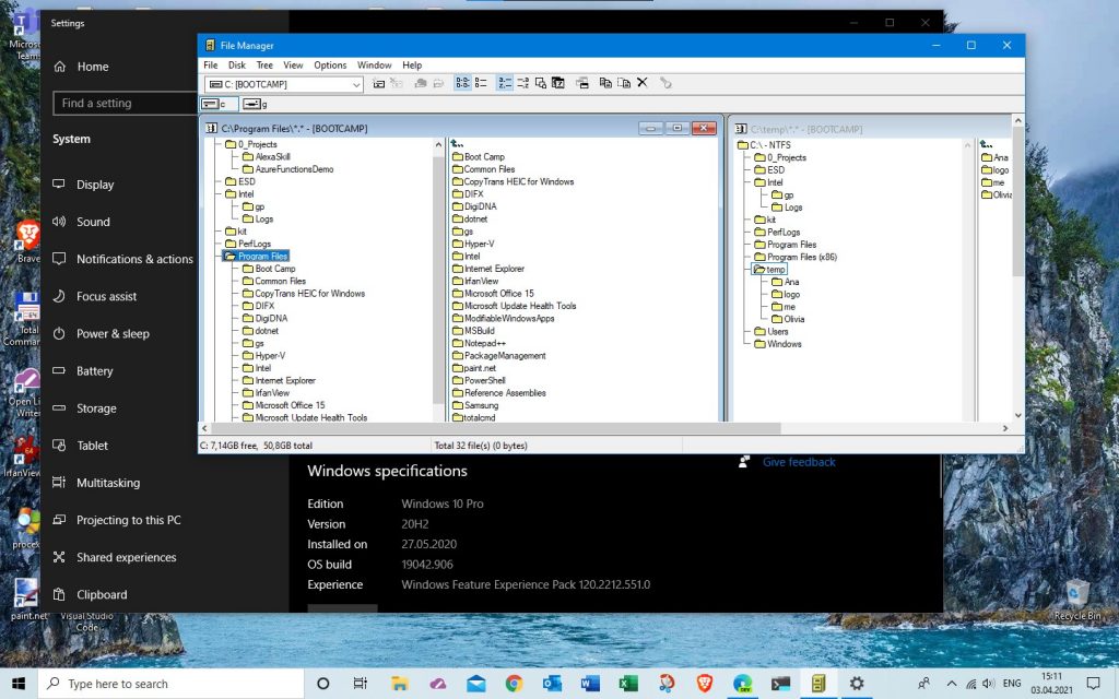 O versiune actualizată a vechiului Windows File Manager (precursorul lui Windows Explorer) de pe Windows 3.1 poate fi folosit pe Windows.