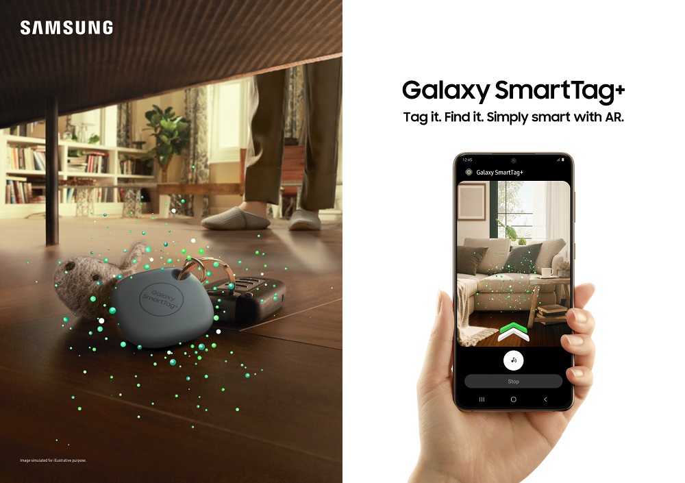 Galaxy SmartTag+ este un dispozitiv IoT ce se poate lega fizic de obiectele importante pentru a ajuta la găsirea lor rapidă. SmartTag+ va fi disponibil începând cu 16 aprilie.