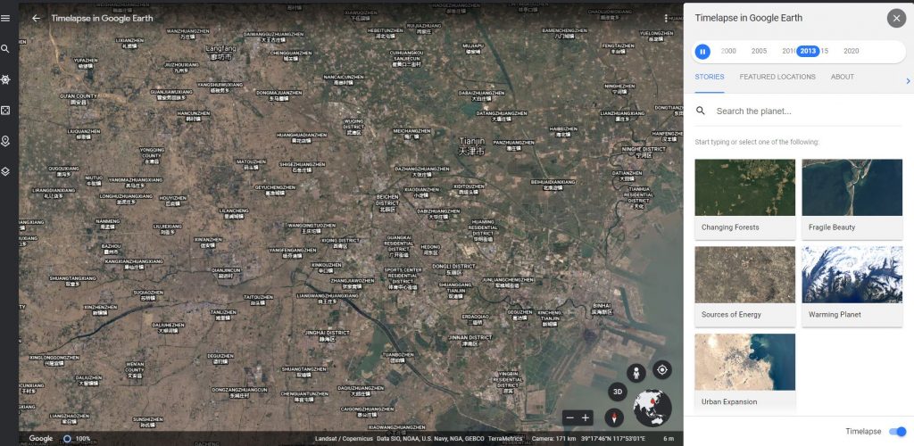 Noua funcționalitate Google Earth Timelapse ne permite să vedem cum s-a schimbat Pământul (în rău!) în ultimii 40 de ani, din cauza încălzirii globale.