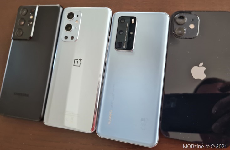 Pentru a vedea care e mai rapid, am testat Galaxy S21 Ultra, OnePlus 9 Pro, P40 Pro și iPhone 12 cu mai multe benchmark-uri relevante.