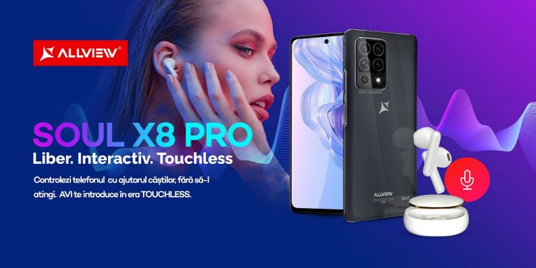Soul X8 Pro este cel mai nou smartphone din oferta Allview, cu sistem foto cu 5 camere și procesor MediaTeck Helio G90T.