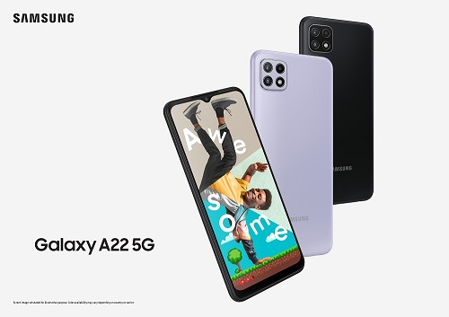 Unul dintre cele mai ieftine modele de smartphone-uri 5G este modelul Galaxy A22 5G, cu display de 6.6 inci, baterie de 500 mAh și sistem triplu de camere foto.