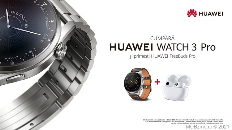 Watch 3 Pro este lansat in Romania alaturi de alte produse din generatia noua Huawei
