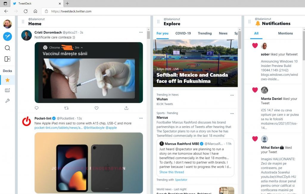 Așa arată noua interfață a clientului Tweetdeck pentru Twitter și pentru că este în stagiul beta, nu e disponibilă default. Dar o poți activa și tu!