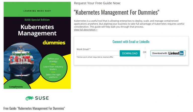 Cartea ”Kubernetes Management for Dummies” poate fi descărcată gratuit, în format electronic.