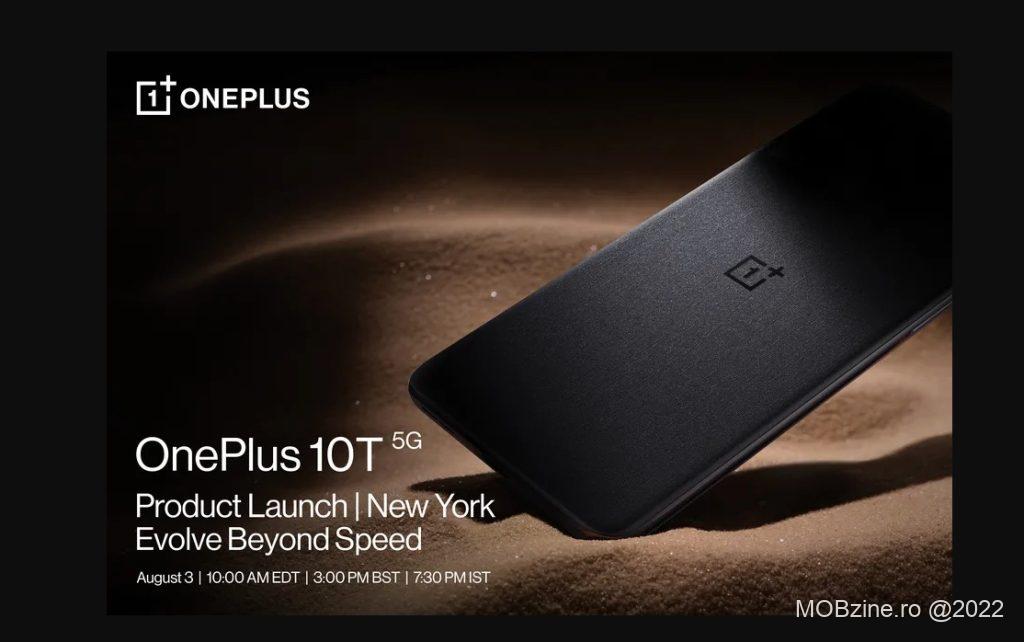 Pe 3 august OnePlus lansează modelul 10T cu noul cipset Snapdragon 8 Plus Gen 1, într-un eveniment cu prezență fizică.