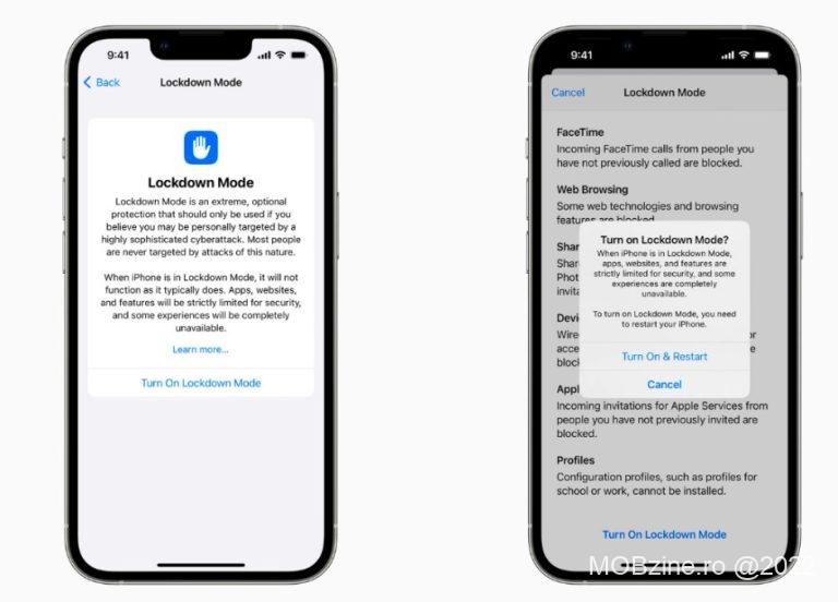 Proaspăt anunțat odată cu iOS 16 beta 3, Lockdown Mode este o opțiune de securitate pentru a proteja utilizatorii de atacuri sofisticate gen Pegassus.