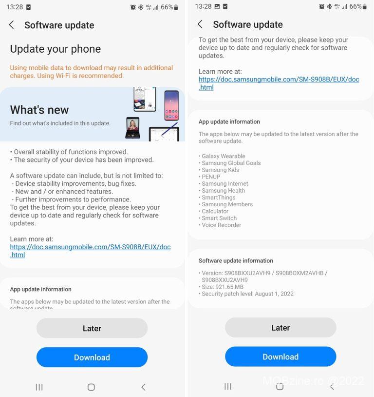 Nou update de securitate pentru Galaxy S22 Ultra